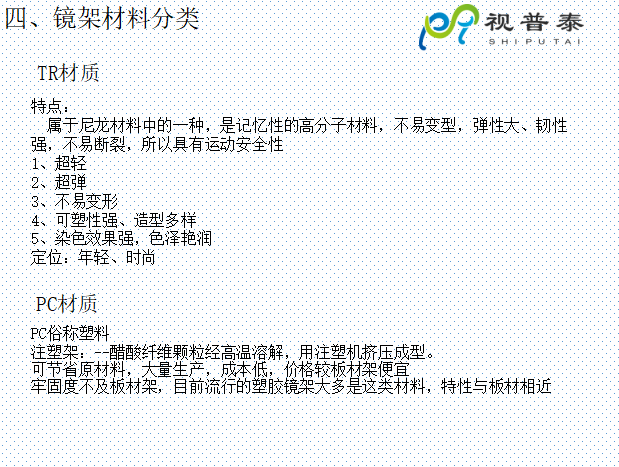 眼鏡鏡框結構基礎知識及材料